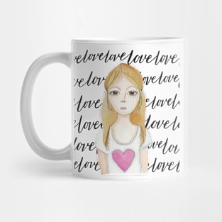 Lots of Love Girl by Lisa Casineau Mug